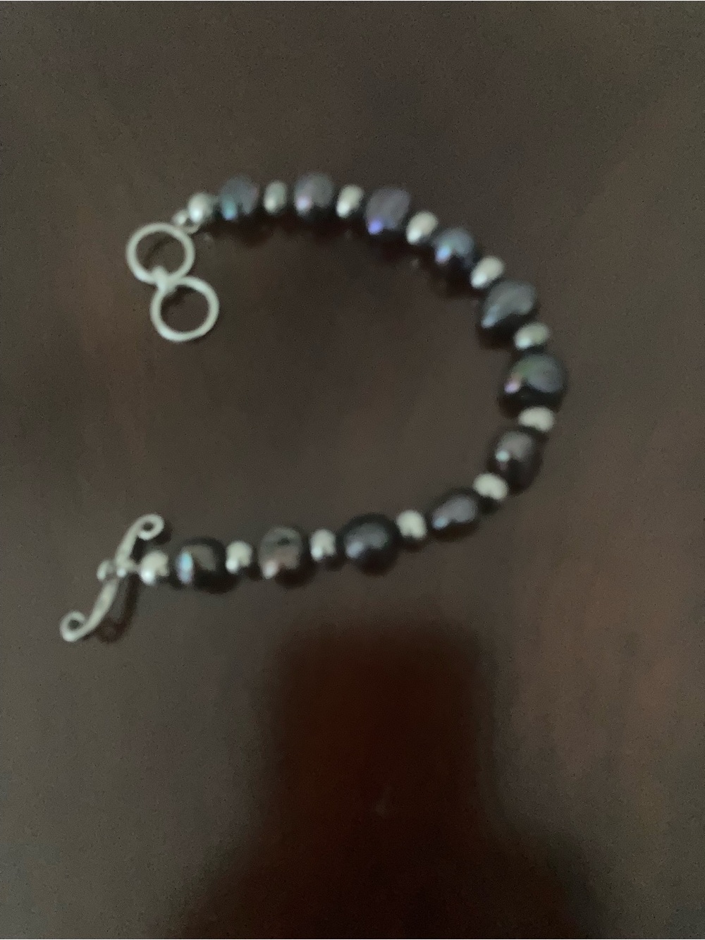 Silpada Black Pearlescent Freshwater Pearl & Silver Bracelet